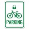 Signmission Parking With Cycle and LockHeavy-Gauge Aluminum Rust Proof Parking Sign, 18" x 24", A-1824-23476 A-1824-23476 - alternate 1